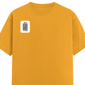 Female Classic Crew T-Shirt | Women's Regular Fit | 180 GSM Bio-Washed Cotton | Double Stitched, Pre-Shrunk | Personalized | DTG | Bold Typography | Design Principles | Everyday | Assertive - right pocket - Golden Yellow - mockup 4