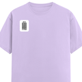 Female Classic Crew T-Shirt | Women's Regular Fit | 180 GSM Bio-Washed Cotton | Double Stitched, Pre-Shrunk | Personalized | DTG | Bold Typography | Design Principles | Everyday | Assertive - right pocket - Lavender - mockup 4
