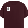 Female Classic Crew T-Shirt | Women's Regular Fit | 180 GSM Bio-Washed Cotton | Double Stitched, Pre-Shrunk | Personalized | DTG | Bold Typography | Design Principles | Everyday | Assertive - right pocket - Maroon - mockup 4