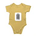 Rompers | Regular Fit Baby & Toddler | Bio-Washed Cotton | Double Stitched, Pre-Shrunk | Unisex | Personalized | DTG | Bold Typography | Design Principles | Everyday | Assertive - front - Yellow - mockup 1