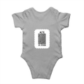 Rompers | Regular Fit Baby & Toddler | Bio-Washed Cotton | Double Stitched, Pre-Shrunk | Unisex | Personalized | DTG | Bold Typography | Design Principles | Everyday | Assertive - back - Grey Melange - mockup 2