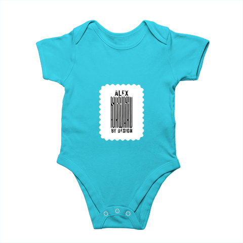 Baby Romper | 0-12 Months Regular Fit | 180 GSM Bio-Washed Cotton Blend | Double Stitched, Pre-Shrunk | Unisex | Personalized | DTF | Bold Typography | Design Principles | Everyday | Assertive - front - SkyBlue - mockup 1
