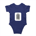 Baby Romper | 0-12 Months Regular Fit | 180 GSM Bio-Washed Cotton Blend | Double Stitched, Pre-Shrunk | Unisex | Personalized | DTF | Bold Typography | Design Principles | Everyday | Assertive - back - Royal Blue - mockup 2