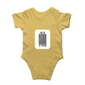 Baby Romper | 0-12 Months Regular Fit | 180 GSM Bio-Washed Cotton Blend | Double Stitched, Pre-Shrunk | Unisex | Personalized | DTF | Bold Typography | Design Principles | Everyday | Assertive - back - Yellow - mockup 2