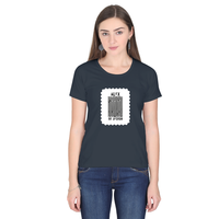 Women's Classic Crew T-Shirt | Regular Fit | 180 GSM Bio-Washed Cotton | DTF Print Ready | Double Stitched, Pre-Shrunk | Personalized | DTF | Bold Typography | Design Principles | Everyday | Assertive