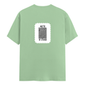 Men's Classic Crew T-Shirt | Regular Fit | 180 GSM Bio-Washed Cotton | DTF Print Ready | Pre-Shrunk, Durable | Personalized | DTF | Bold Typography | Design Principles | Everyday | Assertive - back - Jade - mockup 2