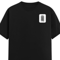 Men's Classic Crew T-Shirt | Regular Fit | 180 GSM Bio-Washed Cotton | DTF Print Ready | Pre-Shrunk, Durable | Personalized | DTF | Bold Typography | Design Principles | Everyday | Assertive - left pocket - Black - mockup 3