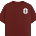 Men's Classic Crew T-Shirt | Regular Fit | 180 GSM Bio-Washed Cotton | DTF Print Ready | Pre-Shrunk, Durable | Personalized | DTF | Bold Typography | Design Principles | Everyday | Assertive - left pocket - Brick Red - mockup 3