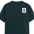 Men's Classic Crew T-Shirt | Regular Fit | 180 GSM Bio-Washed Cotton | DTF Print Ready | Pre-Shrunk, Durable | Personalized | DTF | Bold Typography | Design Principles | Everyday | Assertive - left pocket - Petrol Blue - mockup 3