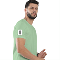 Men's Classic Crew T-Shirt | Regular Fit | 180 GSM Bio-Washed Cotton | DTF Print Ready | Pre-Shrunk, Durable | Personalized | DTF | Bold Typography | Design Principles | Everyday | Assertive - right sleeve - Jade - mockup 6