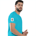 Men's Classic Crew T-Shirt | Regular Fit | 180 GSM Bio-Washed Cotton | DTF Print Ready | Pre-Shrunk, Durable | Personalized | DTF | Bold Typography | Design Principles | Everyday | Assertive - right sleeve - SkyBlue - mockup 6