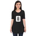 Female Maternity Dress | Regular Fit | Bio-Washed Cotton Blend | Double Stitched Seam | Women | Personalized | DTF | Bold Typography | Design Principles | Everyday | Assertive - front - Black - mockup 1