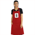 Apron | Onesize Unisex Adult | Cotton DTG Printed | Pockets & Adjustable Straps | Personalized | DTG | Bold Typography | Design Principles | Everyday | Assertive - front - Red - mockup 1