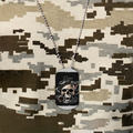 Dog Tag | Standard Size | Stainless Steel Engraved | Durable, Personalized, With Ball Chain | Unisex Adult | Personalized | Grunge | Skulls | Snakes | Powerful - back - Silver - mockup 2