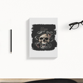 Daily Planner | 3-Month Undated | 300 GSM Cover, 70 GSM Pages, Digital Print | 204 Pages, Soft-Bound, Perfect Binding, Dotted Pages | Unisex | Personalized | Grunge | Skulls | Snakes | Powerful - back - White - mockup 2