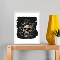 Framed Poster | Multiple Sizes | 300 GSM Art Paper | Laminated, Fade-Proof, 1-inch Frame | Unisex Home Decor | Personalized | DTG | Grunge | Skulls | Snakes | Powerful - front_8x10In - 8x10In - mockup 2