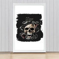 Framed Poster | Multiple Sizes | 300 GSM Art Paper | Laminated, Fade-Proof, 1-inch Frame | Unisex Home Decor | Personalized | DTG | Grunge | Skulls | Snakes | Powerful - front_16x24In - 16x24In - mockup 10