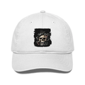 Classic Baseball Cap | Universal Fit | 280 GSM Drill Cotton | DTG Print | Sun Protection | Unisex Adults | Personalized | DTG | Grunge | Skulls | Snakes | Powerful - front - White - mockup 1