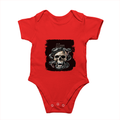 Rompers | Regular Fit Baby & Toddler | Bio-Washed Cotton | Double Stitched, Pre-Shrunk | Unisex | Personalized | DTG | Grunge | Skulls | Snakes | Powerful - front - Red - mockup 1