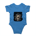 Rompers | Regular Fit Baby & Toddler | Bio-Washed Cotton | Double Stitched, Pre-Shrunk | Unisex | Personalized | DTG | Grunge | Skulls | Snakes | Powerful - back - Orchid Blue - mockup 2