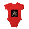 Rompers | Regular Fit Baby & Toddler | Bio-Washed Cotton | Double Stitched, Pre-Shrunk | Unisex | Personalized | DTG | Grunge | Skulls | Snakes | Powerful - back - Red - mockup 2