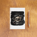 NotePad | A5 Size | Digital Print | 120 Pages | Unisex | Personalized | Grunge | Skulls | Snakes | Powerful - front_2 - White - mockup 3