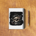 NotePad | A5 Size | Digital Print | 120 Pages | Unisex | Personalized | Grunge | Skulls | Snakes | Powerful - back_3 - White - mockup 6