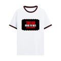 Ringer T-shirt | Unisex | DTG Print | Contrast Trim | Men's, Women's | Personalized | DTG | Bold | Individuality | Rebellion | Everyday | Assertive - front - Maroon off white - mockup 1