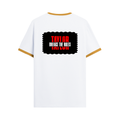Ringer T-shirt | Unisex | DTG Print | Contrast Trim | Men's, Women's | Personalized | DTG | Bold | Individuality | Rebellion | Everyday | Assertive - back - Mustard yellow off white - mockup 2