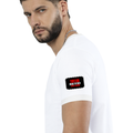 Ringer T-shirt | Unisex | DTG Print | Contrast Trim | Men's, Women's | Personalized | DTG | Bold | Individuality | Rebellion | Everyday | Assertive - left sleeve - White Black - mockup 5