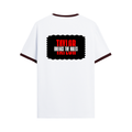 Ringer T-shirt | Unisex Regular Fit | 100% Cotton DTF/DTG | Contrast Rib Neck Bio Washed Pre-Shrunk | Adults | Personalized | DTF | Bold | Individuality | Rebellion | Everyday | Assertive - back - Maroon off white - mockup 2