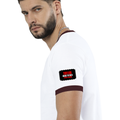 Ringer T-shirt | Unisex Regular Fit | 100% Cotton DTF/DTG | Contrast Rib Neck Bio Washed Pre-Shrunk | Adults | Personalized | DTF | Bold | Individuality | Rebellion | Everyday | Assertive - left sleeve - Maroon off white - mockup 5
