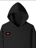 Pullover Hoodie | Unisex Regular Fit | Tri-Layer Cotton Blend | DTG Print Ready | Adults | Personalized | DTG | Bold | Individuality | Rebellion | Everyday | Assertive - right pocket - Black - mockup 4