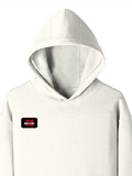 Pullover Hoodie | Unisex Regular Fit | Tri-Layer Cotton Blend | DTG Print Ready | Adults | Personalized | DTG | Bold | Individuality | Rebellion | Everyday | Assertive - right pocket - Off White - mockup 4