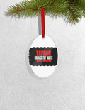 Christmas Ornaments | 3x3-inch | Acrylic UV Printed | Lightweight, Waterproof, Fade-Proof, Satin Ribbon | Unisex Adult | Personalized | Bold | Individuality | Rebellion | Everyday | Assertive - front_Oval - Oval - mockup 4