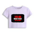 Female Baby Tee | Cropped Fit, Gen Z | 95% Cotton 5% Spandex, DTG | Stretchable, Breathable, Pre-Shrunk | Women | Personalized | DTG | Bold | Individuality | Rebellion | Everyday | Assertive - front - Lavender - mockup 1
