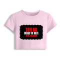 Female Baby Tee | Cropped Fit, Gen Z | 95% Cotton 5% Spandex, DTG | Stretchable, Breathable, Pre-Shrunk | Women | Personalized | DTG | Bold | Individuality | Rebellion | Everyday | Assertive - front - Light Baby Pink - mockup 1