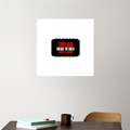 Acrylic Poster | 3mm Glossy Finish | UV Printed | Self-Adhesive Wall Mount | Unisex | Personalized | Bold | Individuality | Rebellion | Everyday | Assertive - front_4 - 16x16In - White - mockup 4