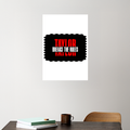 Acrylic Poster | 3mm Glossy Finish | UV Printed | Self-Adhesive Wall Mount | Unisex | Personalized | Bold | Individuality | Rebellion | Everyday | Assertive - front_5 - A3 Poster - White - mockup 5