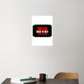 Acrylic Poster | 3mm Glossy Finish | UV Printed | Self-Adhesive Wall Mount | Unisex | Personalized | Bold | Individuality | Rebellion | Everyday | Assertive - front_6 - A4 Poster - White - mockup 6