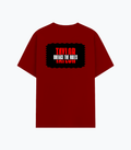 Cotton Stretch T-Shirt | Unisex Adult | 95% Cotton 5% Spandex Blend | 240 GSM, Breathable, Flexible | DTF Print Ready | Personalized | DTF | Bold | Individuality | Rebellion | Everyday | Assertive - back - Red - mockup 2