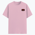 Cotton Stretch T-Shirt | Unisex Adult | 95% Cotton 5% Spandex Blend | 240 GSM, Breathable, Flexible | DTF Print Ready | Personalized | DTF | Bold | Individuality | Rebellion | Everyday | Assertive - left pocket - Light Baby Pink - mockup 3