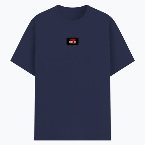 Basic T-Shirt | Unisex Fit, Sizes XS-2XL | 180 GSM Poly-Cotton Blend, DTF Ready | Bio-Wash, Silicon Finish, Durable Stitching | Adults | Personalized | DTF | Bold | Individuality | Rebellion | Everyday | Assertive - front - Navy Blue - mockup 1