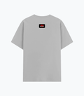 Basic T-Shirt | Unisex Fit, Sizes XS-2XL | 180 GSM Poly-Cotton Blend, DTF Ready | Bio-Wash, Silicon Finish, Durable Stitching | Adults | Personalized | DTF | Bold | Individuality | Rebellion | Everyday | Assertive - back - Grey Melange - mockup 2