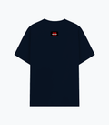 Basic T-Shirt | Unisex Fit, Sizes XS-2XL | 180 GSM Poly-Cotton Blend, DTF Ready | Bio-Wash, Silicon Finish, Durable Stitching | Adults | Personalized | DTF | Bold | Individuality | Rebellion | Everyday | Assertive - back - Navy melange - mockup 2