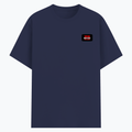 Basic T-Shirt | Unisex Fit, Sizes XS-2XL | 180 GSM Poly-Cotton Blend, DTF Ready | Bio-Wash, Silicon Finish, Durable Stitching | Adults | Personalized | DTF | Bold | Individuality | Rebellion | Everyday | Assertive - left pocket - Navy Blue - mockup 3