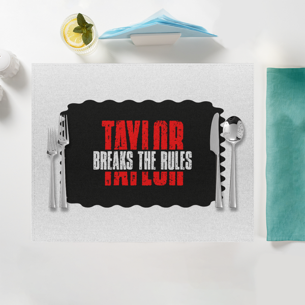 Placemat | Home & Event Dining | 100% Polyester | Durable, Fade-Proof, Soft | Unisex | Personalized | Bold | Individuality | Rebellion | Everyday | Assertive