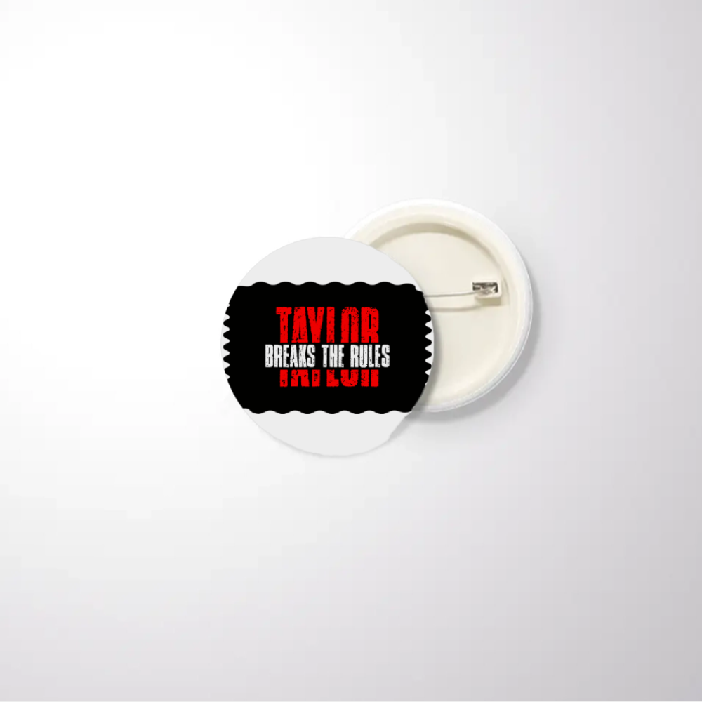 Pin Button Badge | Unisex | Original EPSON Inks | Glossy Finish, Rust-Free, Pin Attached | Everyday Wear | Personalized | Bold | Individuality | Rebellion | Everyday | Assertive - front_32mm - 32mm - White - mockup 1