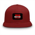 Classic Snapback Cap | Adjustable One-Size | Heavy Cotton DTG Printed | Flat Brim Structured | Unisex Adults | Personalized | DTG | Bold | Individuality | Rebellion | Everyday | Assertive - front - Red - mockup 1