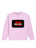 Oversized Sweatshirt | Roomy Relaxed Fit | 400 GSM Cotton Blend | Pre-Shrunk Drop Shoulder | Unisex Adult | Personalized | DTG | Bold | Individuality | Rebellion | Everyday | Assertive - front - Light Baby Pink - mockup 1